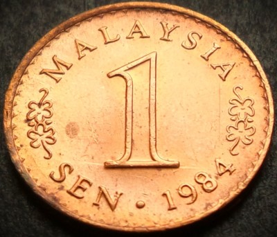 Moneda 1 SEN - MALAEZIA, anul 1984 * cod 4632 B = UNC din set numismatic foto