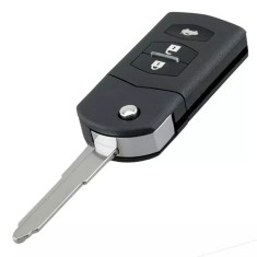 Carcasa Cheie Auto Completa tip Briceag Techstar, cu 3 Butoane, 433MHz, SKE126-01, Cip ID63 80bit &ndash; Compatibila Mazda 2, 3, 5, 6, 8, Baterie inclusa
