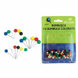 Ace cu Gamalie ECADA, Material Plastic, 100 Buc/Set, 17 mm, Multicolor, Accesorii Craft, Accesorii Creatie, Ace de Gamalie, Bolduri, Bolduri cu Gamali