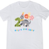 Tricou Copii, aniversare 2 ani, desen multicolor, La multi ani, mesaj amuzant