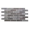 Panou decorativ, PVC, model caramida 3D, nuante cenusiu inchis, 96x48.5cm