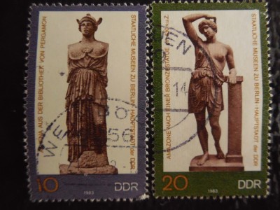 DDR -ARTA,STATUI-SERIE COMPLETA-STAMPILATE foto