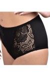 Chilot Dama Clasic Talie Inalta Luan Microfibra Dantela C1511 Negru (S) Elegant, Confortabil, Modelator