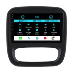 Navigatie Dedicata Opel Vivaro Renault Trafic Fiat Talento (2014 - 2018), 9 Inch, 2Gb Ram, 64Gb stocare, Carplay