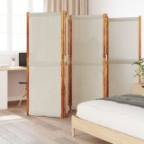 Paravan de cameră cu 5 panouri, gri deschis, 350x180 cm