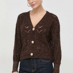 Morgan cardigan din amestec de lana femei, culoarea maro, light