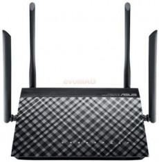 Router Wireless Asus RT-AC1200G+, Gigabit, Dual Band, 1200 Mbps, 4 Antene Externe foto