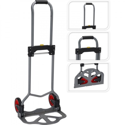Carucior pliabil pentru transport marfa , Compact si rezistent, cu roti durabile foto