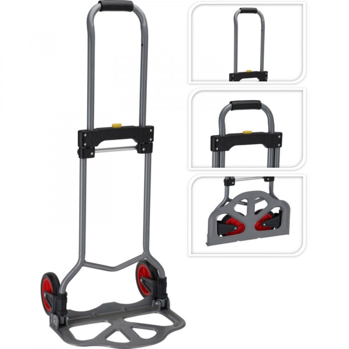 Carucior pliabil pentru transport marfa , Compact si rezistent, cu roti durabile