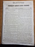 Ziarul - buletinul ședințelor aduarii ad-hoc a moldovei - din anul 1857 - alfabetul chiliric romanesc