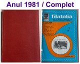 Romania 1981 - Lot 12 reviste filatelice romanesti FILATELIA / An XXX complet, colegate in volum cartonat