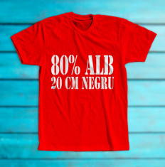 Tricou &amp;amp;#8222;80% alb&amp;amp;#8221; foto