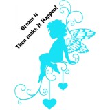 Sticker decorativ Valentine&#039;s Day, Inger, Turcoaz, 85 cm, 1159ST-6