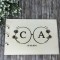 Guestbook personalizat,din lemn,gravat la laser,cu initialele CA