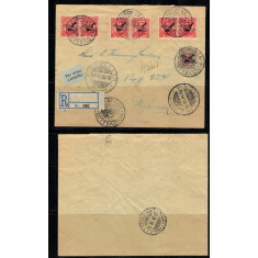 Islanda 1930 - Posta Aeriana, plic circulat cu Mi.No. 122-123
