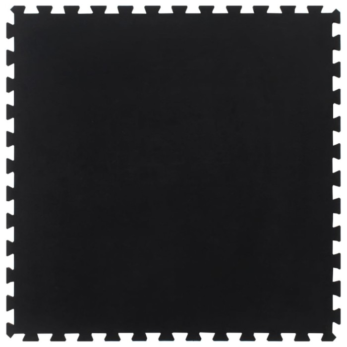 vidaXL Placă de podea din cauciuc, negru, 12 mm, 100x100 cm 155673