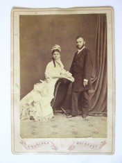 Fotografie mare pe carton 160 x 112 mm Franz Duschek-Bucuresci circa 1880