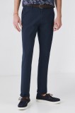 Medicine pantaloni culoarea albastru marin, mulata