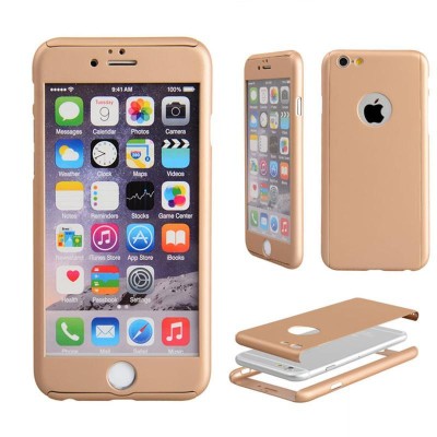 Husa MyStyle Fullbody Gold pentru Apple iPhone 6 / Apple iPhone 6s cu acoperire completa 360 grade cu folie foto