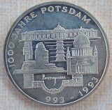 (A480) MONEDA DIN ARGINT GERMANIA - 10 MARK 1993, LIT. F, 1000 ANI POTSDAM-PROOF, Europa