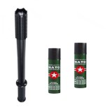 Kit autoaparare format din electrosoc si lanterna si 2 Spray Nato 60 ml