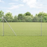 VidaXL Gard din s&acirc;rmă sudată cu 13 st&acirc;lpi &icirc;nfipți 1.5x25 m Oțel galvanizat