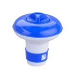 Dozator substanțe chimice piscină, dispenser plutitor, plastic, alb/albastru. Ideal pentru &icirc;ntreținere piscine.