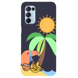 Husa compatibila cu Oppo A73 model Tropical Life, Silicon, TPU, Viceversa, Transparent, Carcasa