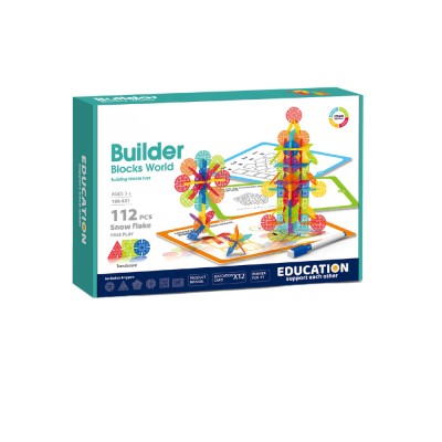 Set de constructie STEAM - Fulgi de zapada (112 piese) PlayLearn Toys foto