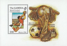 Gambia 1986 - CM fotbal Mexic, colita neuzata foto