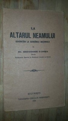 La altarul neamului. Cuvantari la sarbatorile nationale- Gheorghe Comsa foto
