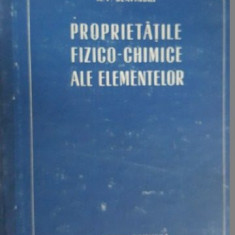 Proprietatile fizico-chimice ale elementelor- M.P.Slavinski