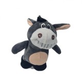 Jucarie haioasa, magarus, 20 cm inaltime, alb gri