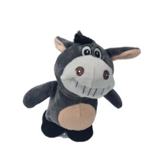 Jucarie haioasa, magarus, 20 cm inaltime, alb gri