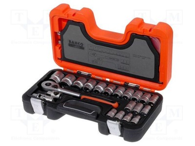 Set chei 6-puncte tubulară oţel crom-vanadium 1/2&amp;quot; BAHCO foto
