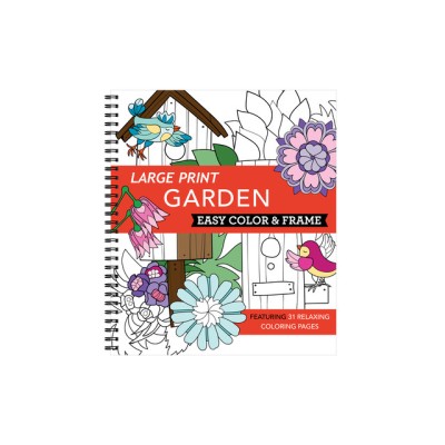 Large Print Easy Color &amp;amp; Frame - Garden (Adult Coloring Book) foto