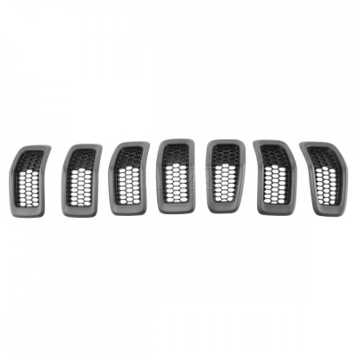 Grila radiator Jeep Cherokee, 09.2013-, Negru/Argintiu, 5RB21XS9AB foto