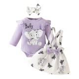 Sarafan cu body lila - Baby elephant (Marime Disponibila: 12-18 luni (Marimea