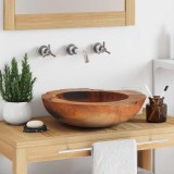 Cumpara ieftin Chiuvetă de baie din lemn masiv de tec, 45 cm