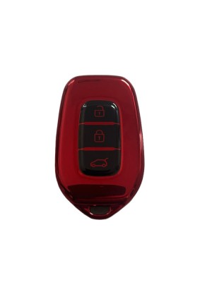 Husa TPU Cheie Dacia Logan 3 2021 2022, Renault, 3 Butoane, Rosie AutoProtect KeyCars foto