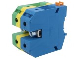 Conector Șine 95mm2 1 Pista 2 Borne Galben-Verde