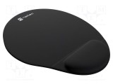 Pad mouse ergonomic gel negru NATEC 245x225x22mm