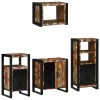 VidaXL Set de mobilier pentru baie cu raft 4 pcs Lemn recuperat solid