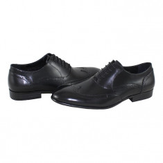 Pantofi eleganti barbati piele naturala - Saccio negru - Marimea 44