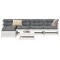 vidaXL Set canapea de grădină, 6 piese, alb, lemn masiv pin 3250925