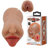 Masturbator cu dubla penetrare Crazy Bull Sarah Brown Mouth &amp; Pussy