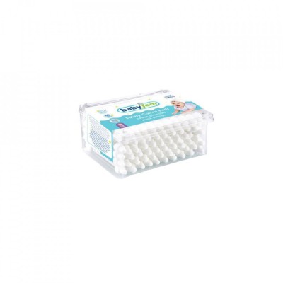 Betisoare de urechi cu protectie pentru bebelusi si copii 60 buc BabyJem foto