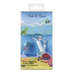 Casti cu Fir Cellularline Cute&Sweet Sirencat Microfon Jack 3.5mm