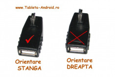 Adaptor OTG Mini USB la 90 grade - orientare spre Stanga foto