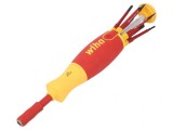 Kit șurubelnițe izolate 1kVAC cu magazie de v&acirc;rfuri blister